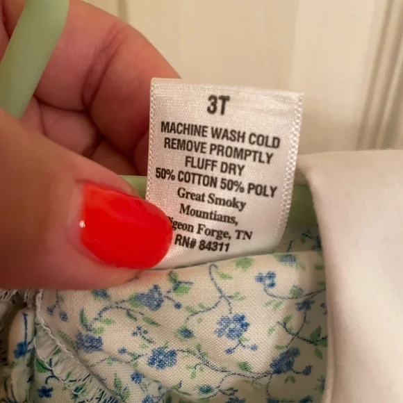 Vintage NWT Lid’l Dolly’s Girl Floral Ruffle Dress with Lace, 3T - Picture 4 of 10